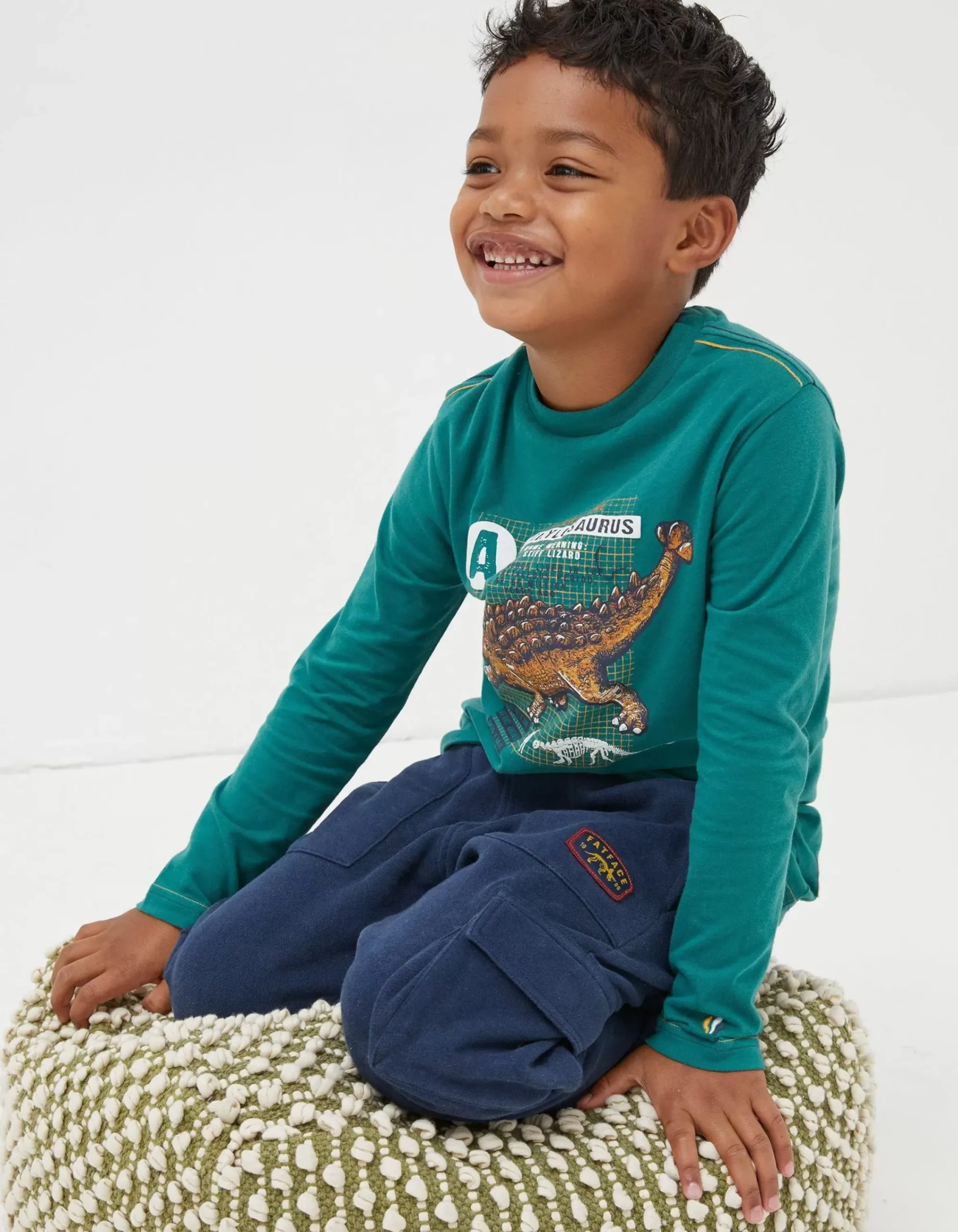FatFace Ankylosaurus Graphic T Shirt Green Best