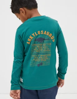 FatFace Ankylosaurus Graphic T Shirt Green Best