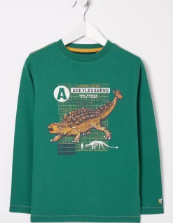 FatFace Ankylosaurus Graphic T Shirt Green Best