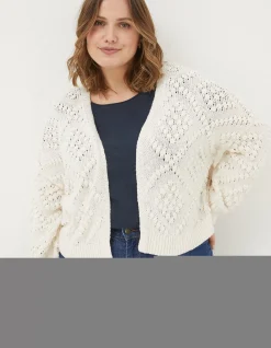FatFace Anna Bobble Stitch Cardigan Ivory Best