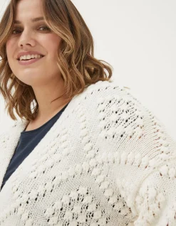 FatFace Anna Bobble Stitch Cardigan Ivory Best