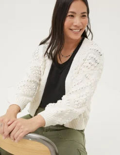 FatFace Anna Bobble Stitch Cardigan Ivory Best