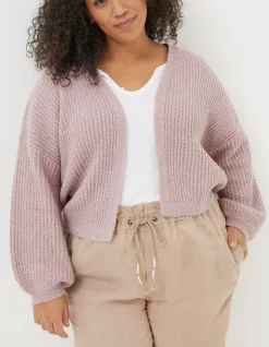 FatFace Anna Cardigan Dusky Pink Outlet