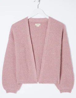 FatFace Anna Cardigan Dusky Pink Outlet