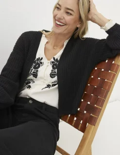 FatFace Anna Cardigan Black New