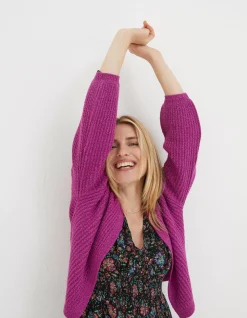 FatFace Anna Short Cardigan Pink Outlet