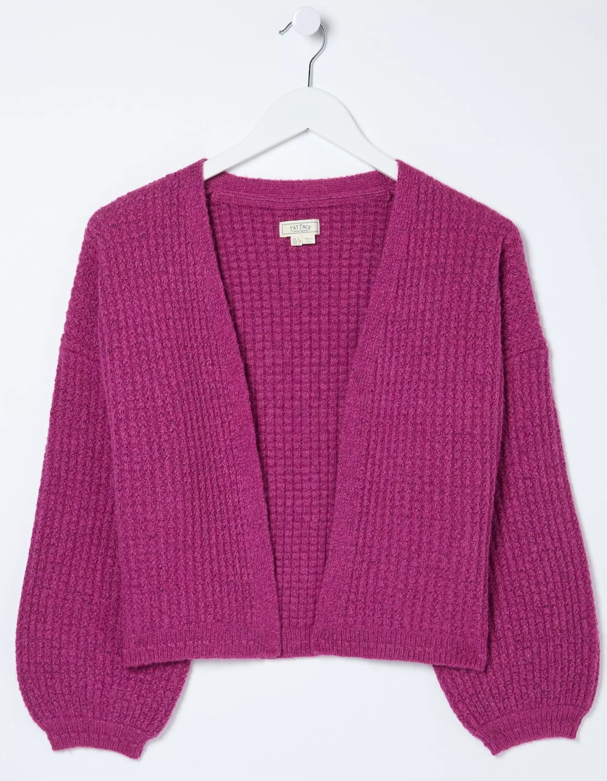 FatFace Anna Short Cardigan Pink Outlet
