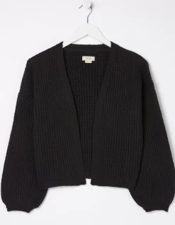 FatFace Anna Short Cardigan Black Hot