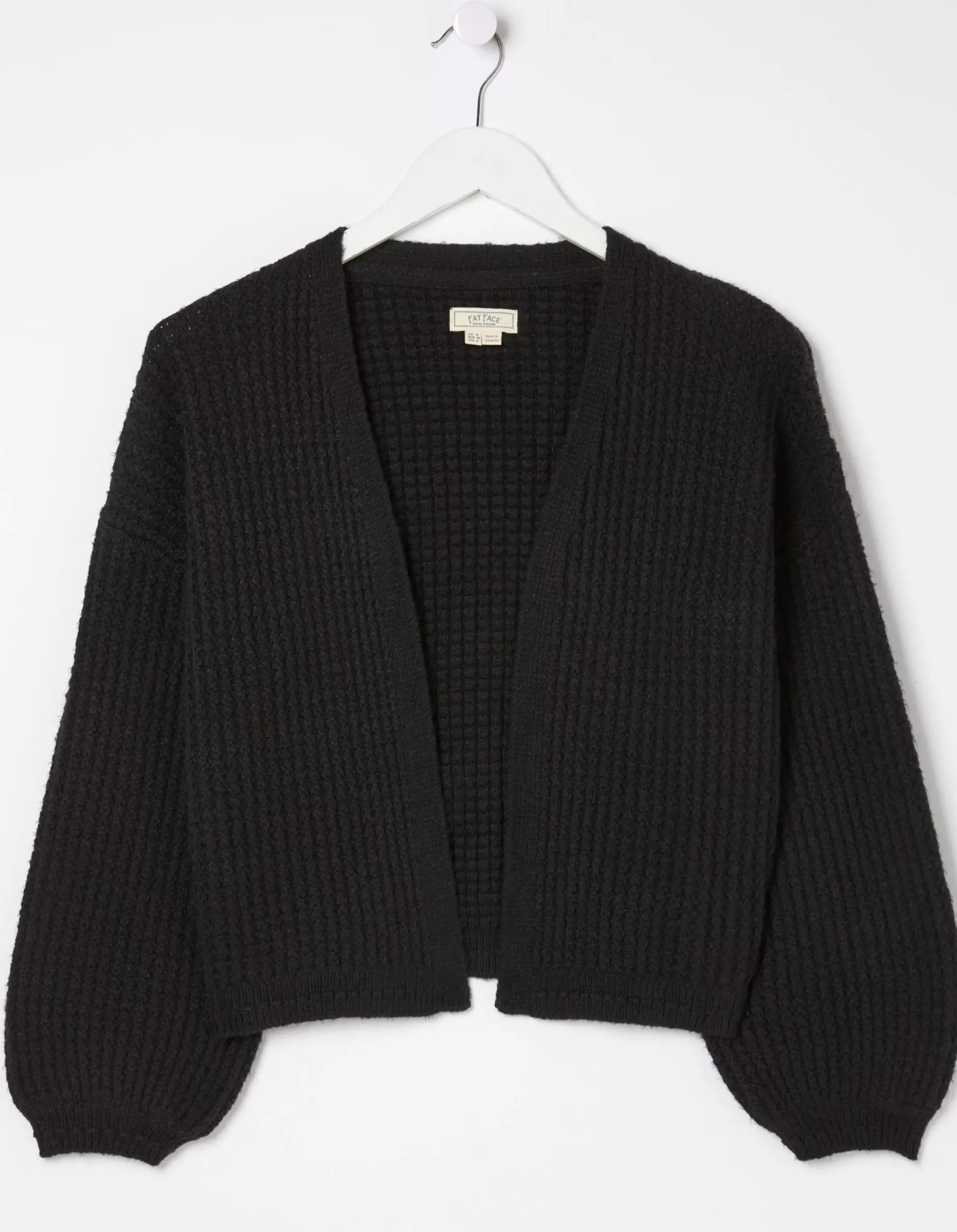 FatFace Anna Short Cardigan Black Hot