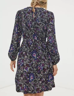 FatFace Annie Inspirit Floral Dress Black Sale