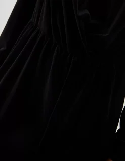 FatFace Annie Velvet Dress Black Sale
