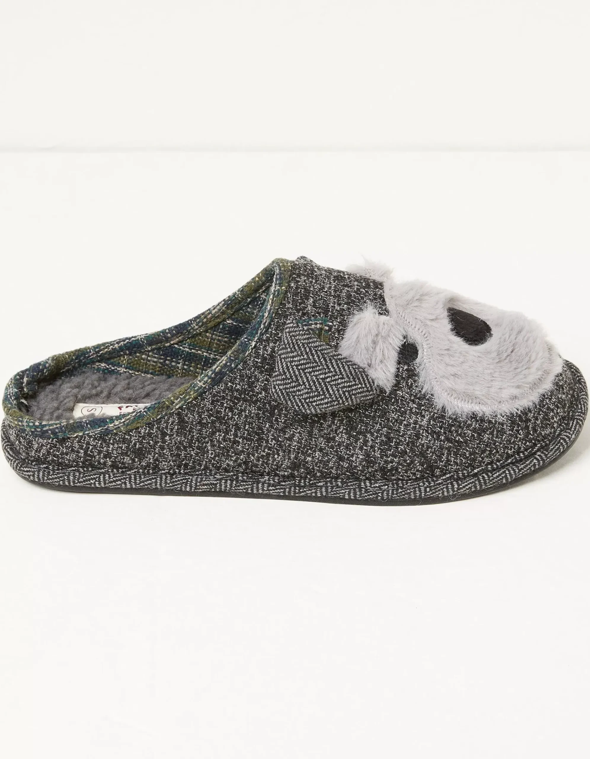 FatFace Archie Scotty Dog Slipper Grey Clearance