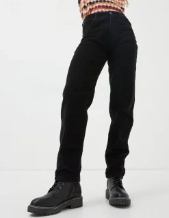 FatFace Arden Boyfriend Trousers Black Discount