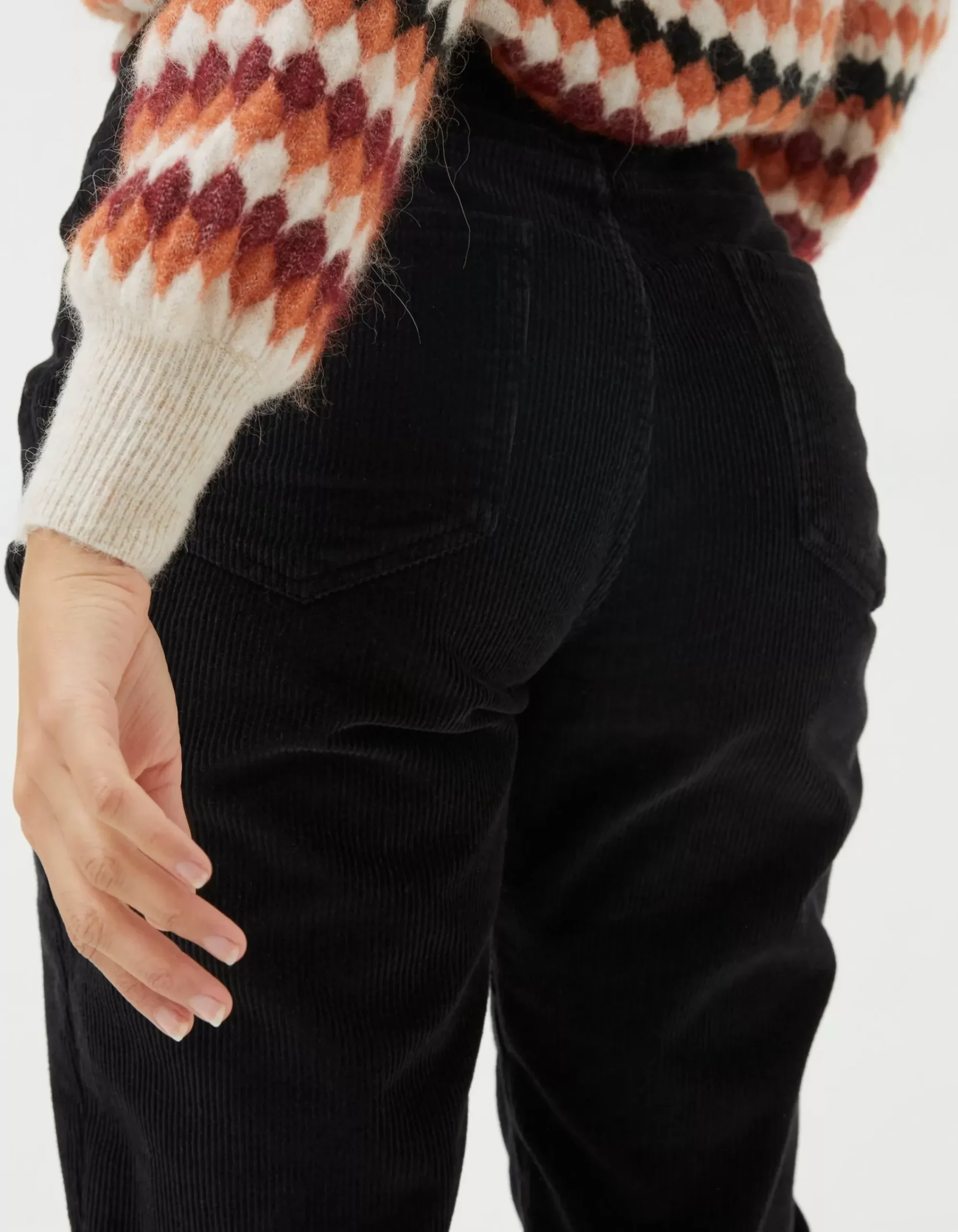 FatFace Arden Boyfriend Trousers Black Discount