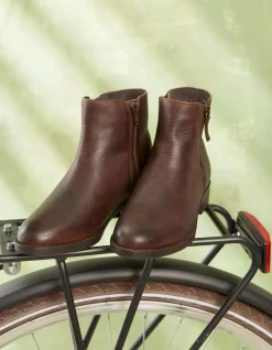 FatFace Aria Ankle Zip Boots Chocolate Brown Best