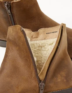 FatFace Aria Ankle Zip Boots Tan Discount