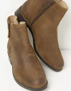 FatFace Aria Zip Ankle Boot Tan Hot