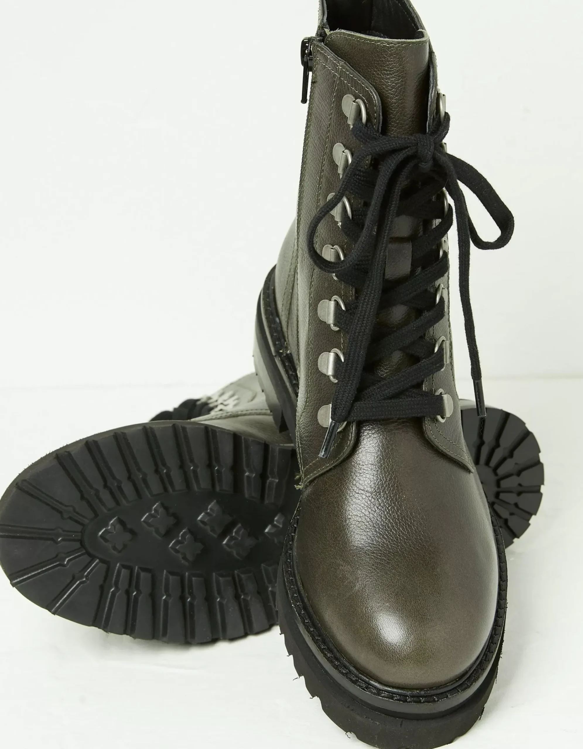 FatFace Aureilia Ankle Hiker Boot Olive Green Outlet
