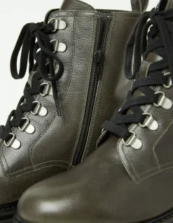 FatFace Aureilia Ankle Hiker Boot Olive Green Outlet