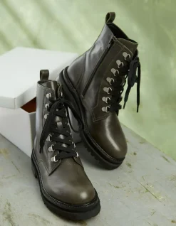 FatFace Aureilia Ankle Hiker Boot Olive Green Outlet