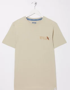 FatFace Away With The Fishes T-Shirt Washed Natural Clearance
