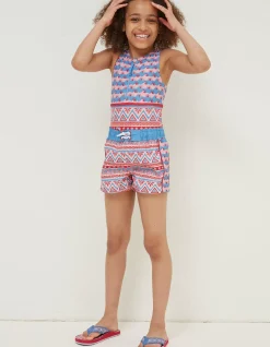 FatFace Aztec Swim Shorts Raspberry Red Sale