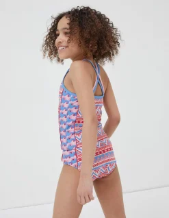 FatFace Aztec Tankini Raspberry Red New