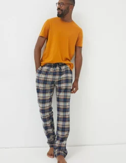 FatFace Bainbridge Checked Pyjama Bottoms Navy Hot