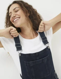 FatFace Banbury Dungarees Dark Blue Clearance
