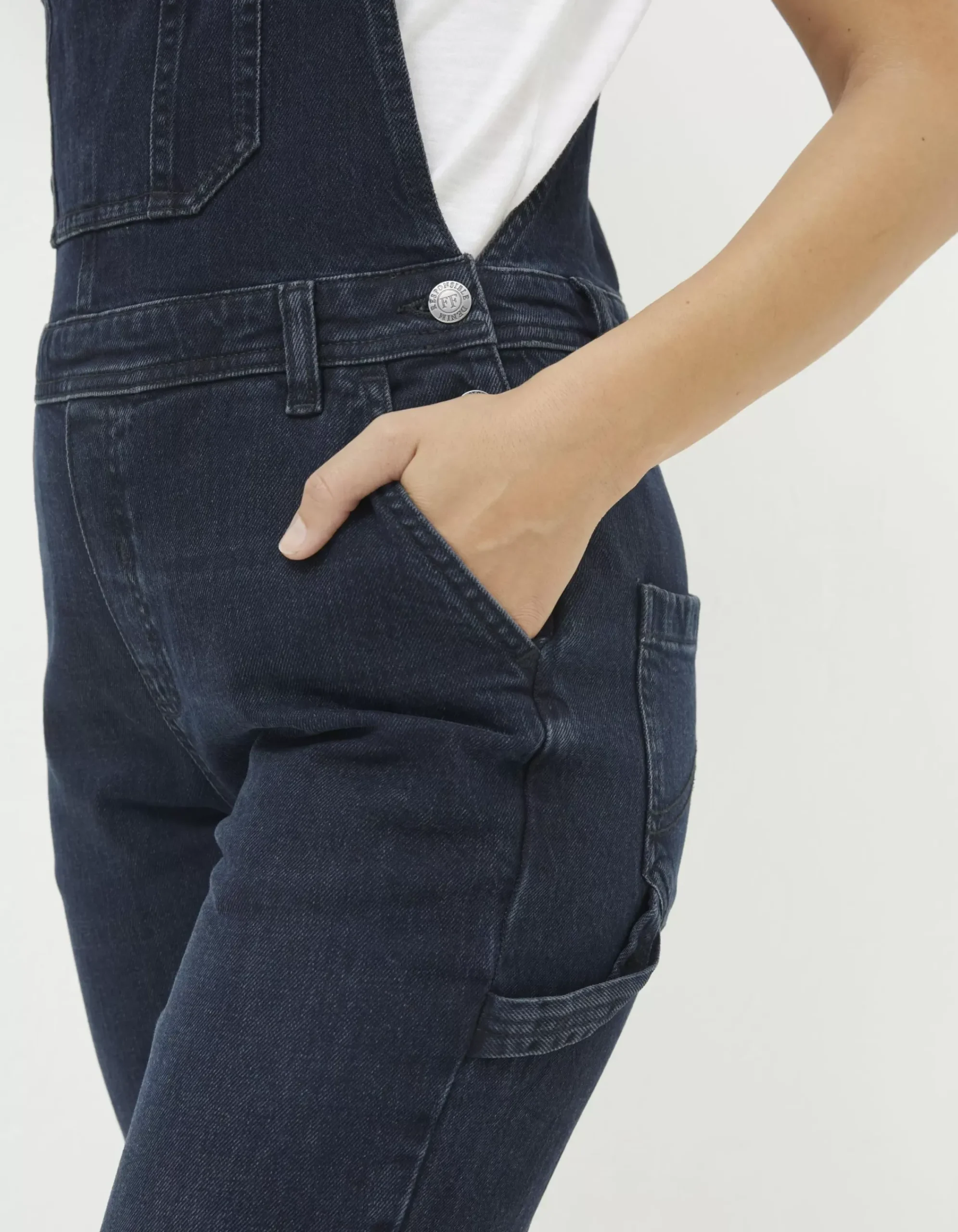 FatFace Banbury Dungarees Dark Blue Clearance