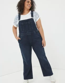 FatFace Banbury Dungarees Dark Blue Clearance