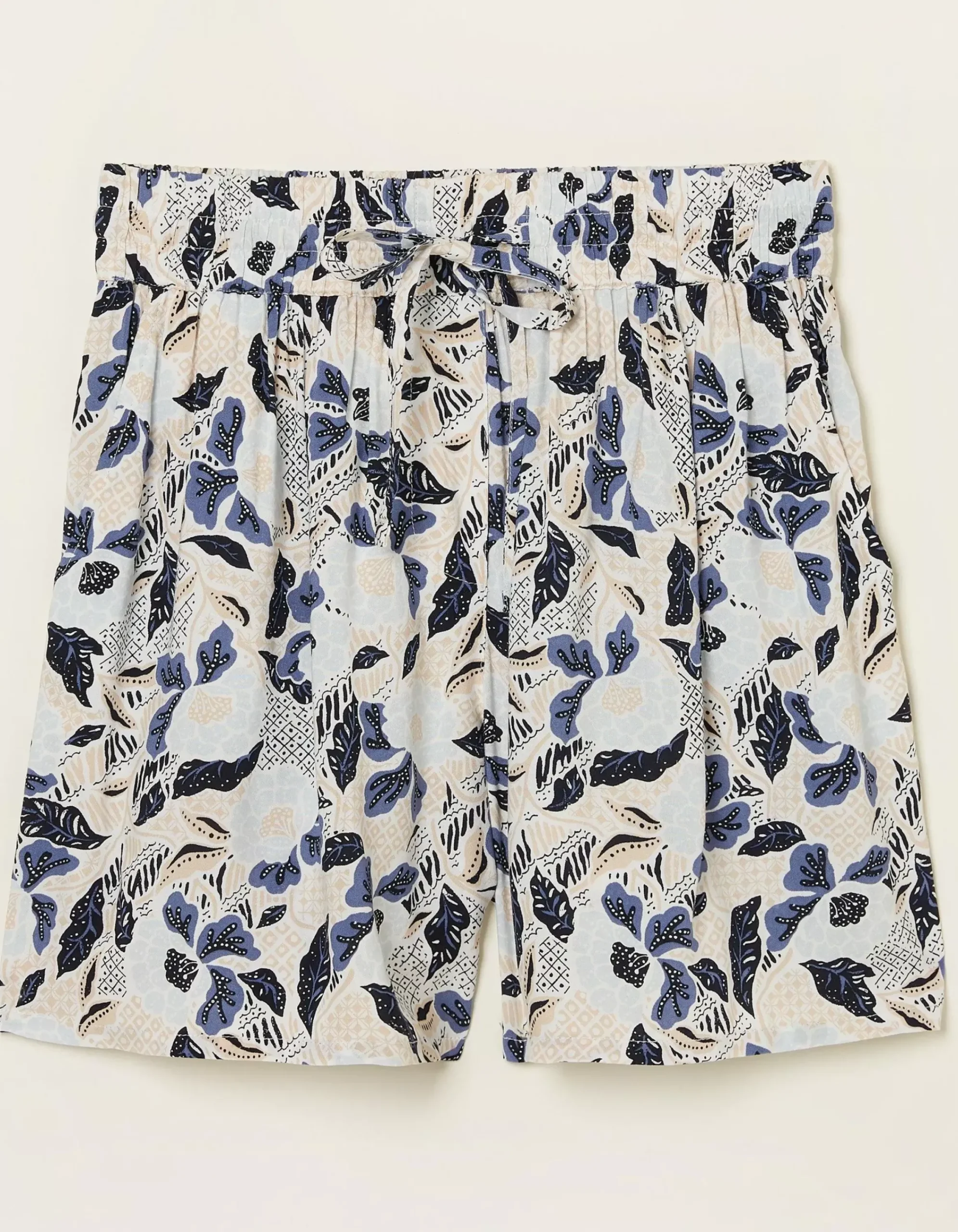 FatFace Batik Flower Flippy Shorts Ivory Clearance