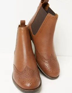 FatFace Bea Chelsea Boots Tan New
