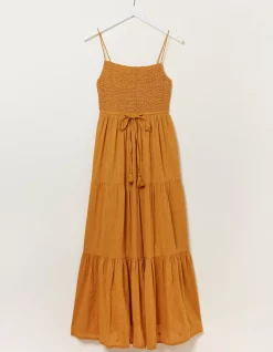 FatFace Beachwear Jo Midi Sundress Golden Yellow Outlet