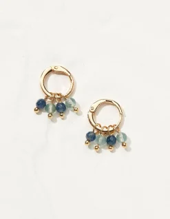 FatFace Bead Huggy Hoops Blue Online