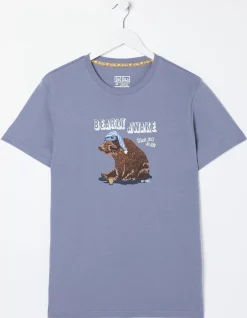 FatFace Bearly Awake T-Shirt Blue Best