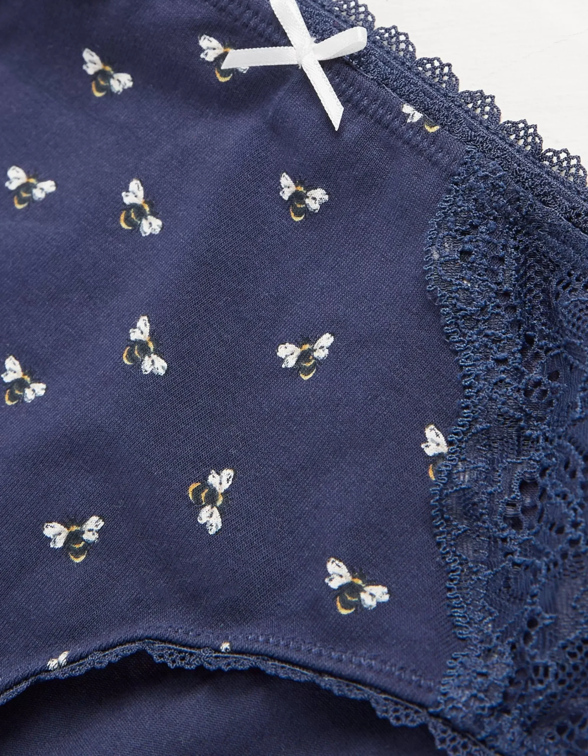 FatFace Bee Print Mini Knickers Navy Discount