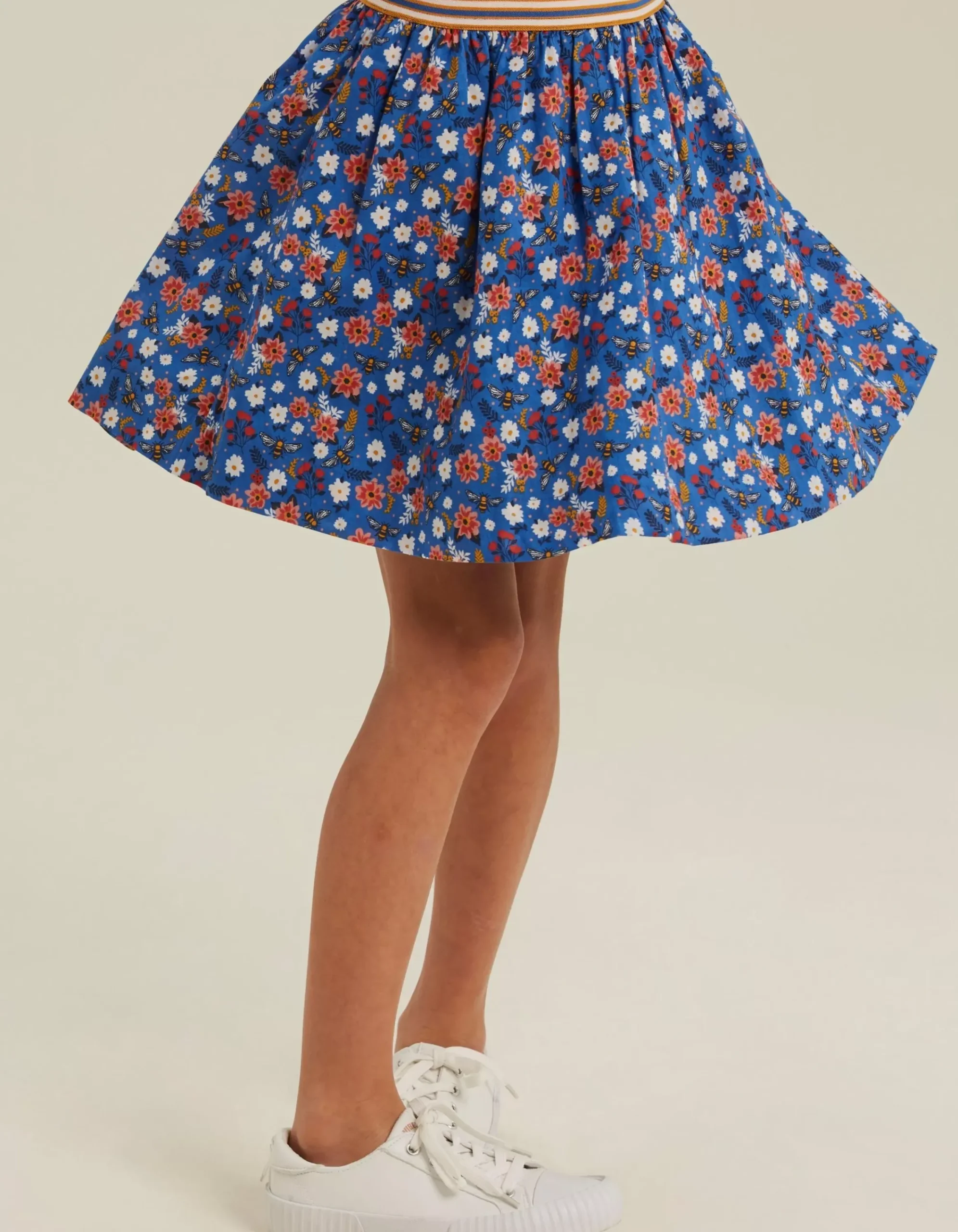 FatFace Bee Print Skirt Cobalt Clearance