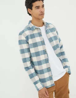 FatFace Belby Check Shirt Blue Outlet