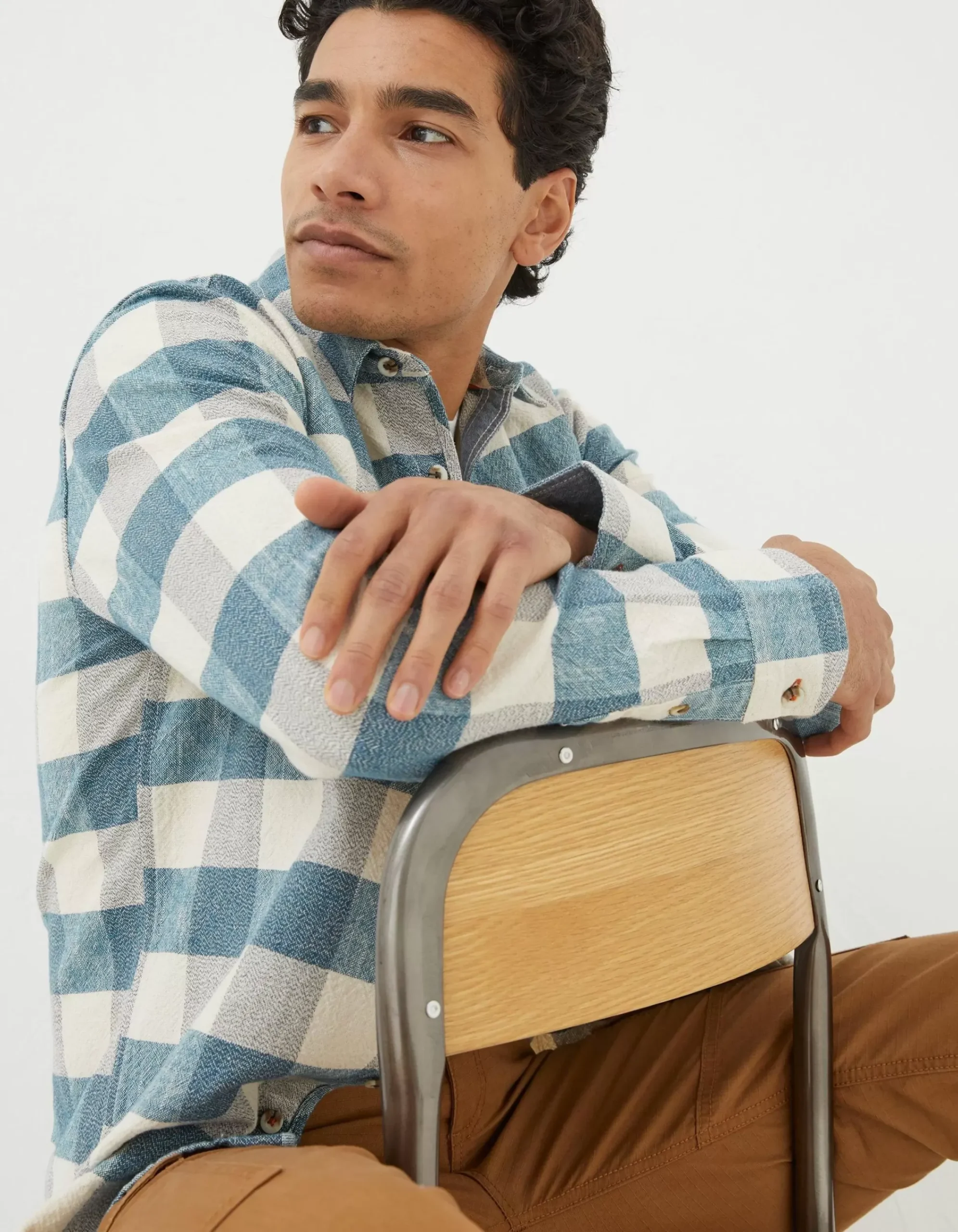 FatFace Belby Check Shirt Blue Outlet
