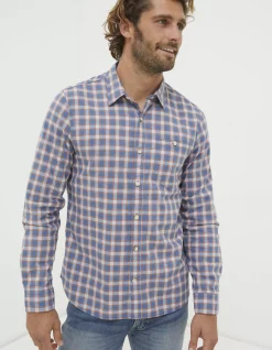FatFace Bembridge Check Shirt Blue Hot