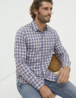 FatFace Bembridge Check Shirt Blue Hot
