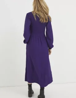 FatFace Bennie Wrap Midi Dress Plum Best