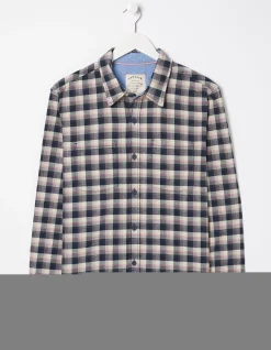 FatFace Benton Check Shirt Navy Online