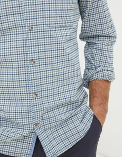 FatFace Benton Gingham Shirt Blue