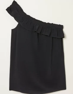 FatFace Bernie Asymmetric Cami Top Black Discount