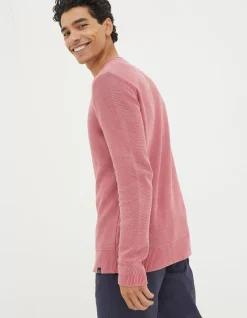 FatFace Berwick Washed Crew Jumper Red Discount