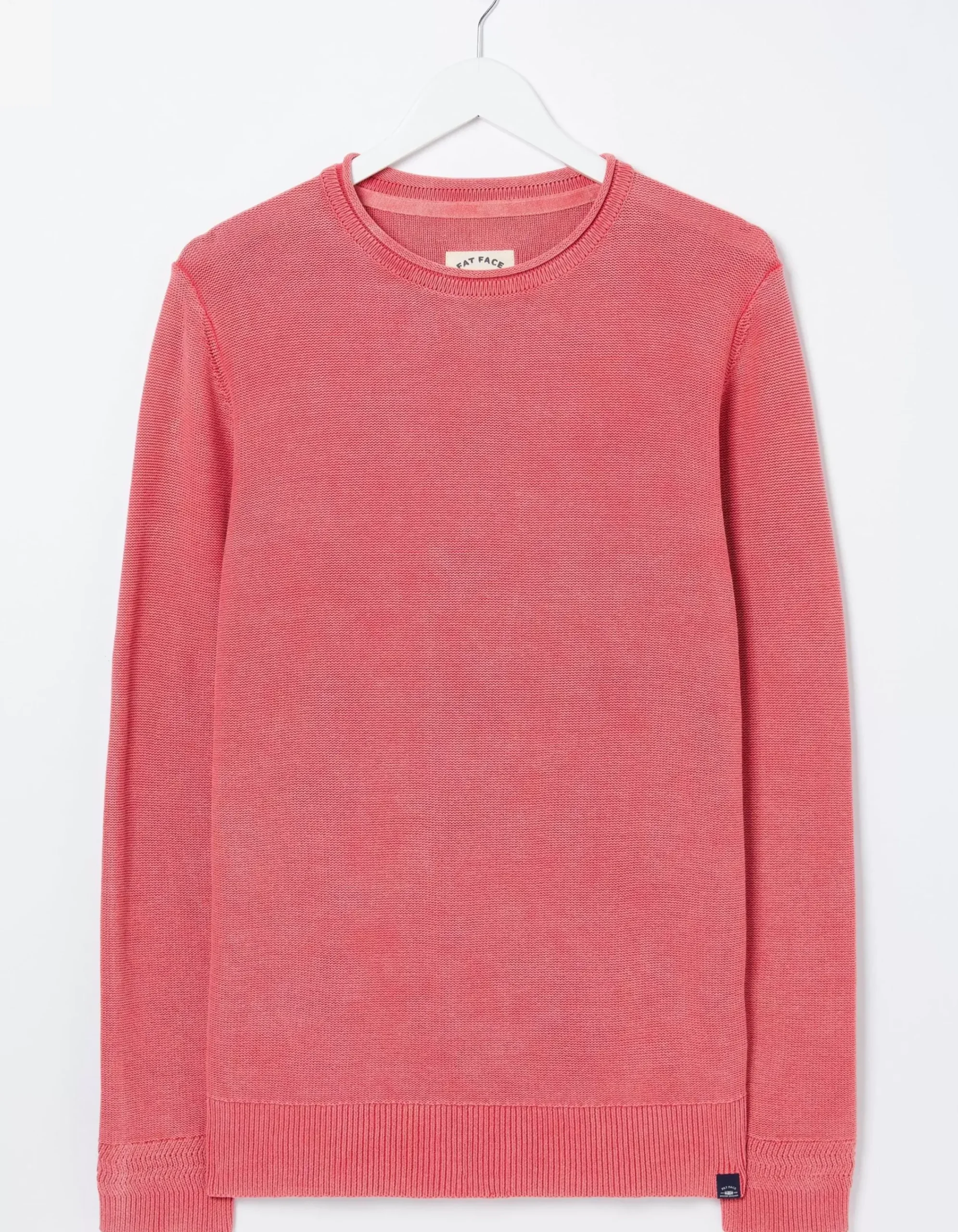 FatFace Berwick Washed Crew Jumper Red Discount