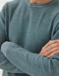 FatFace Berwick Washed Crew Neck Teal Green Best