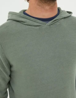 FatFace Berwick Washed Hoodie Green Haze Hot